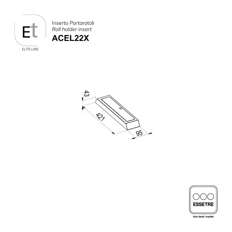 Inserto inox per portaposate ELITE-LINE