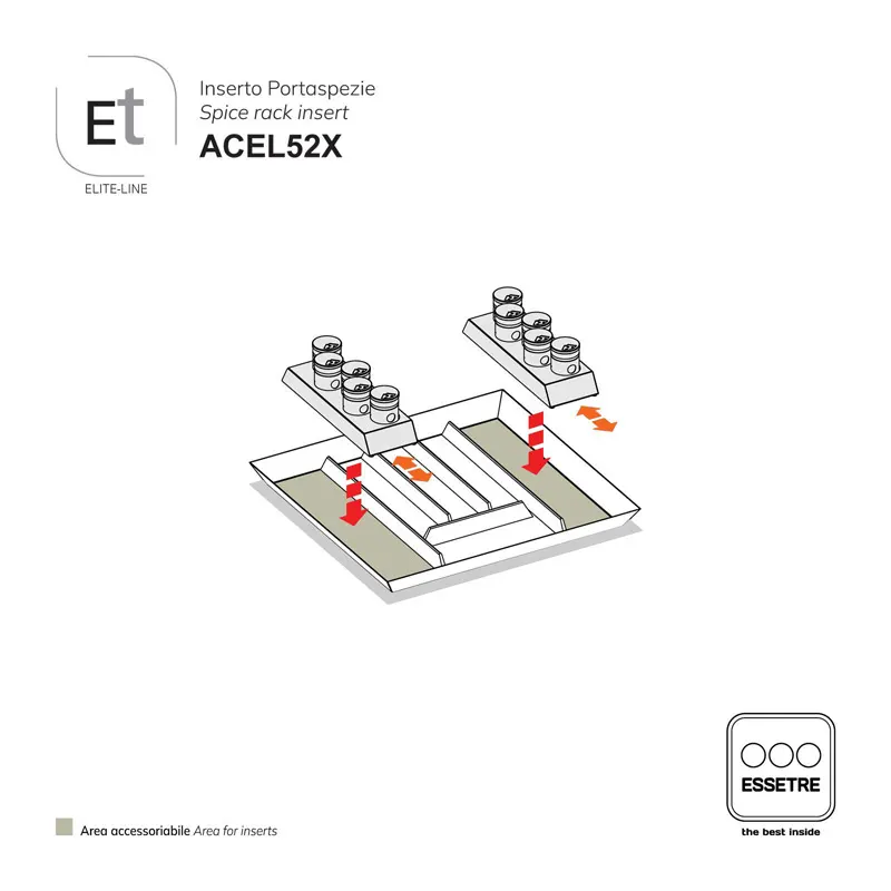 Inserto inox per portaposate ELITE-LINE