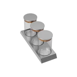 Inserto inox e vetro per modulo cestone ELITE-LINE