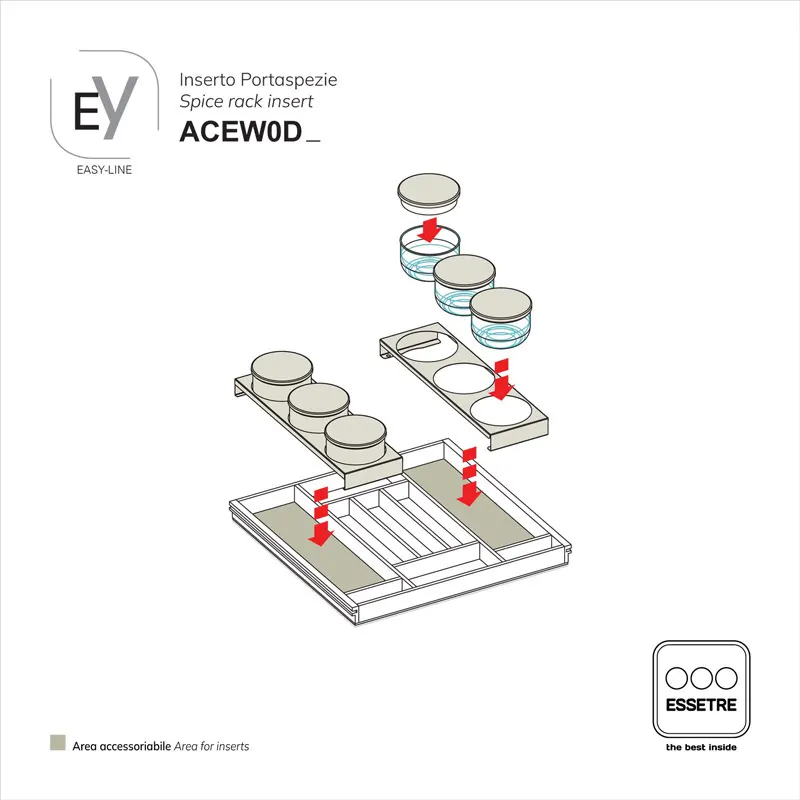 Inserto MODULAR per portaposate EASY-LINE