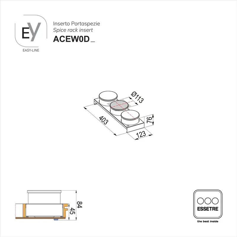 Inserto MODULAR per portaposate EASY-LINE