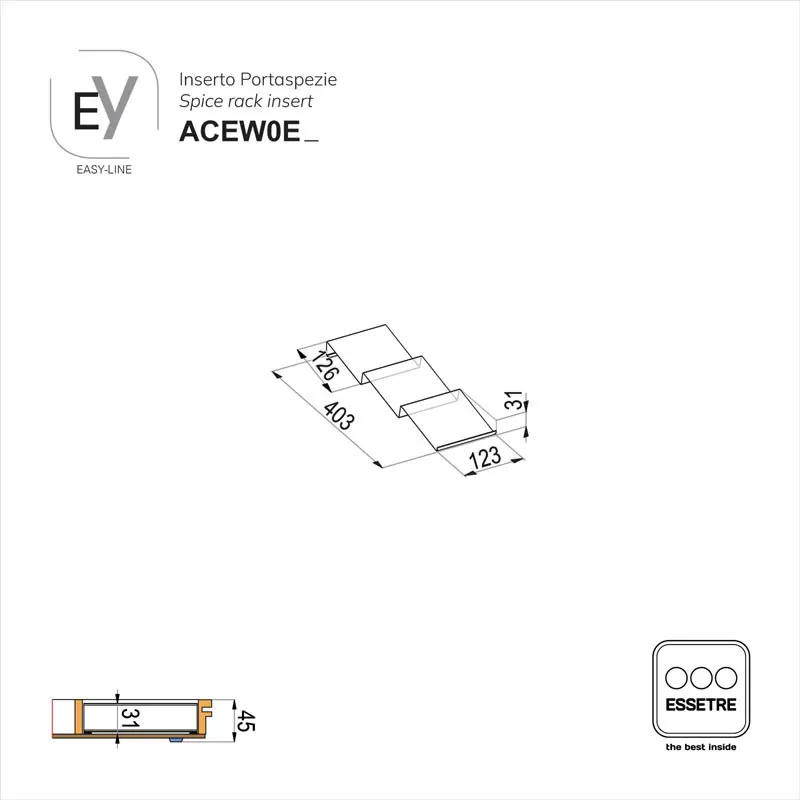 Inserto MODULAR per portaposate EASY-LINE