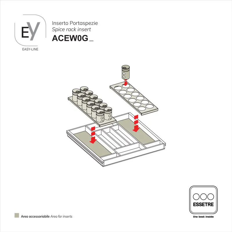 Inserto MODULAR per portaposate EASY-LINE