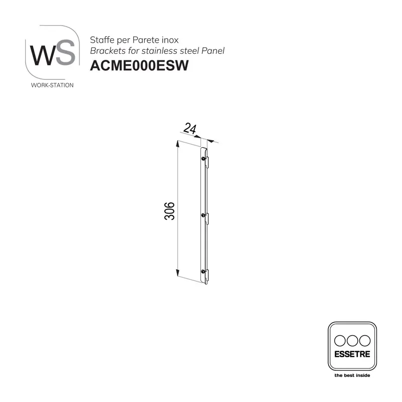 Staffe per parete neutra e attrezzata WORK-STATION