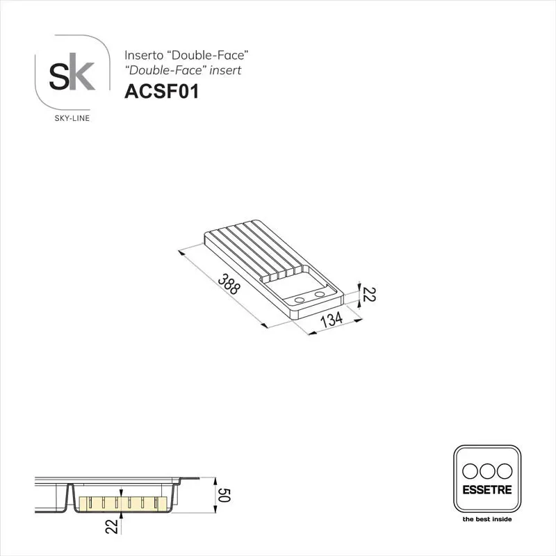 Inserto in faggio per portaposate SKY-LINE