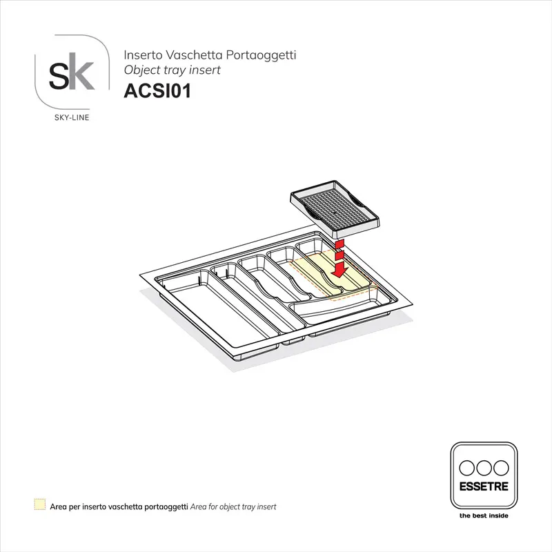 Inserto in plastica per portaposate SKY-LINE