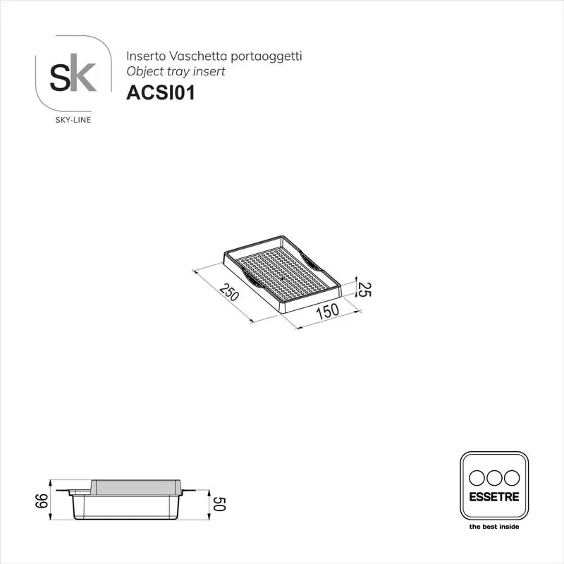 Inserto in plastica per portaposate SKY-LINE