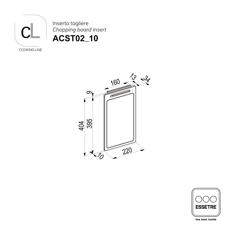 Inserto Tagliere per barra sottopensile COOKING-LINE
