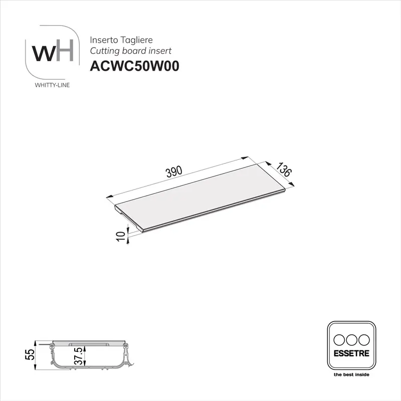 Inserto In POLIETILENE per portaposate WHITTY-LINE