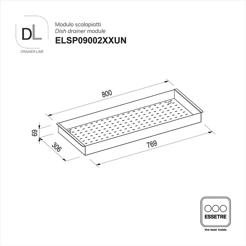 ESSETRE SpA Modulo scolapiatti DRAINER-LINE