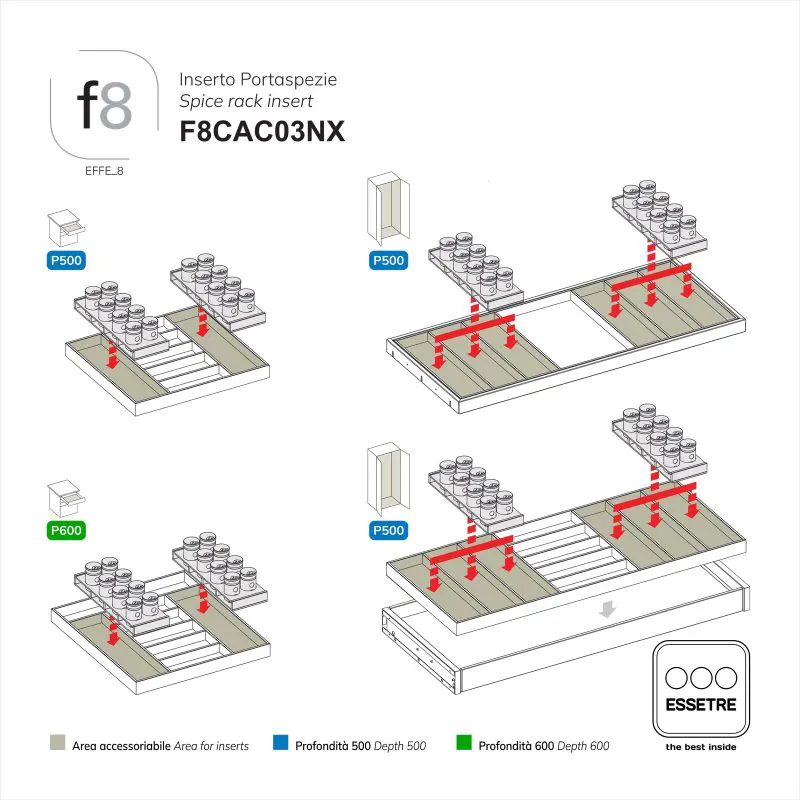 Inserto portaspezie per portaposate EFFE_8