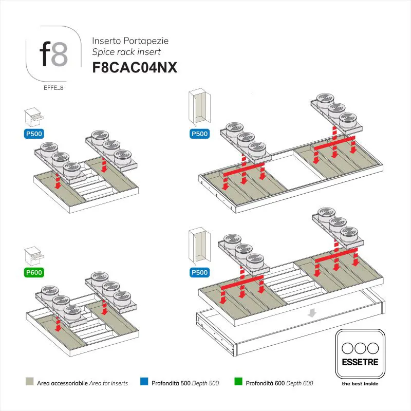 Inserto portaspezie per portaposate EFFE_8