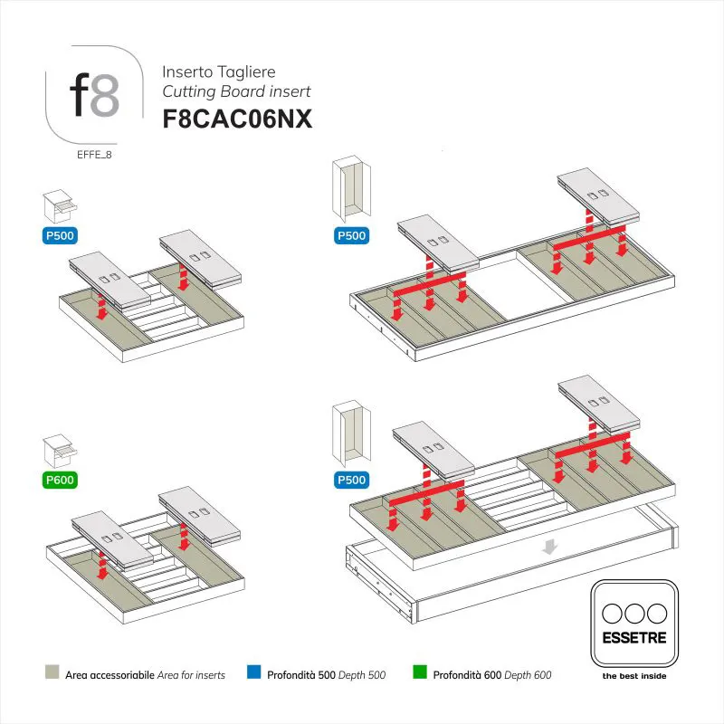 Inserto tagliere per portaposate EFFE_8