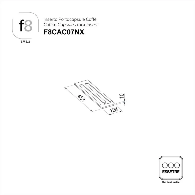 Inserto portacapsule caffè universale.