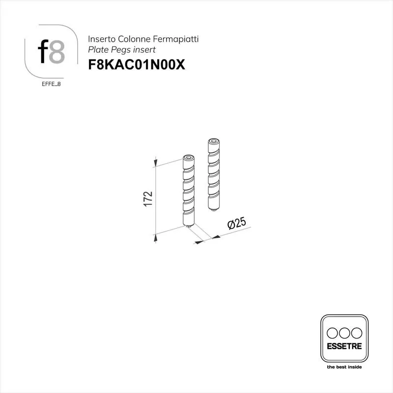 Inserto colonne fermapiatti per cestoni con fresate EFFE_8