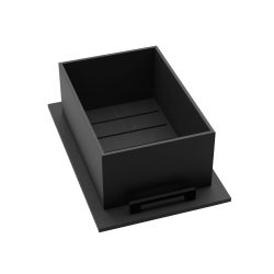 Modulo EFFE_8 in legno portaoggetti per cestone