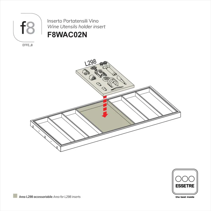 Inserto portautensili vino per piano EFFE_8