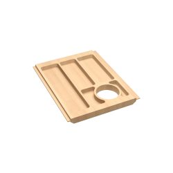 Portaoggetti in faggio GOURMET-LINE per cassetto base 450 mm con collettore