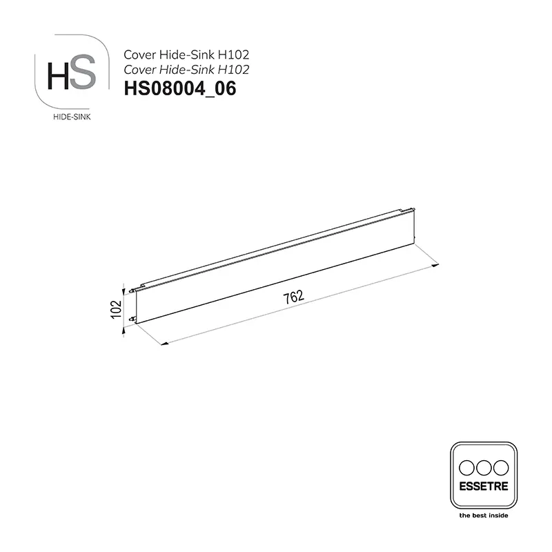 Cover in lamiera verniciata HIDE-SINK sottolavello con cestone