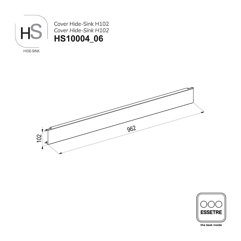 Cover in lamiera verniciata HIDE-SINK sottolavello con cestone
