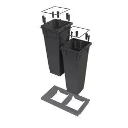 PATTUMIERA SOTTO TAGLIERE CON SCARICO PER BASE 300 mm